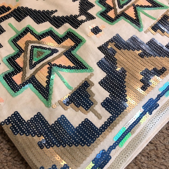 Express Sequin mini skirt - Picture 2 of 5